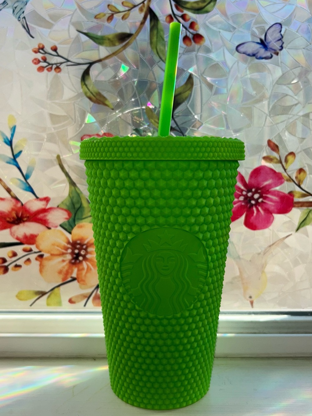 Starbucks Neon Green Tumbler Fall 2021 Grande Studded Cold Cup Brand New